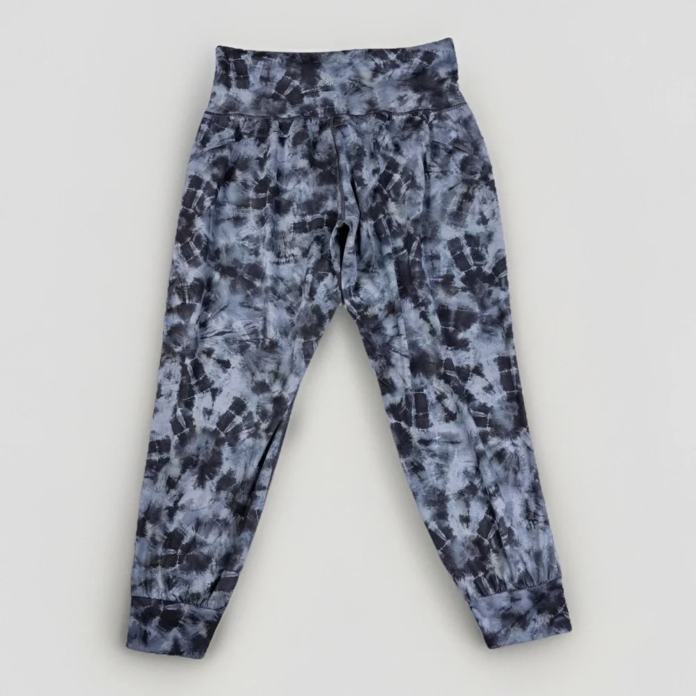Athleta Salutation High Rise Blue Tie Dye Printed Joggers Sz 1X PLUS Lounge - Picture 2 of 8